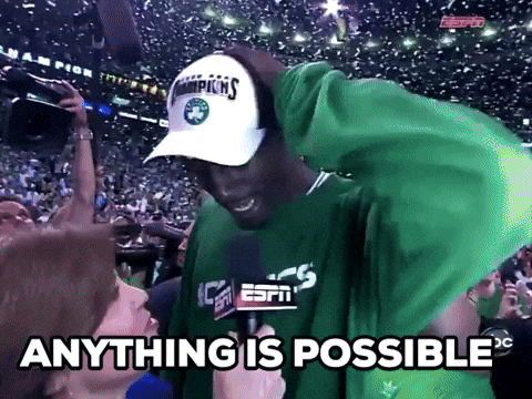 Kevin Garnett celebrating